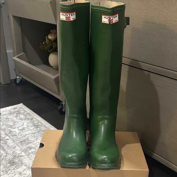 Hunter Forest Green Knee-High Boots - Picture 3 of 10